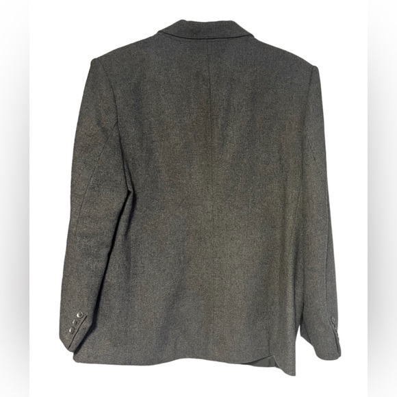 Cos Cob Women’s Vintage Dark Academia Wool Blend Gray Blazer sz16  Y2K - Picture 2 of 12